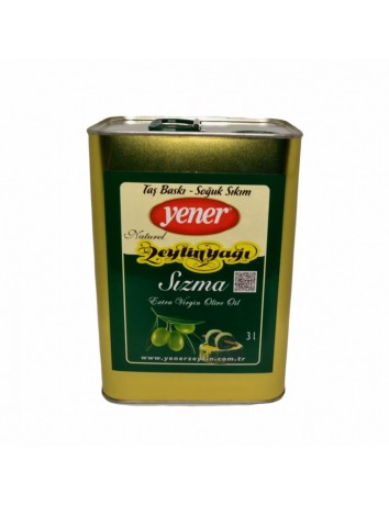 Taş Baskı Soğuk Sıkım Zeytinyağı 3 LT