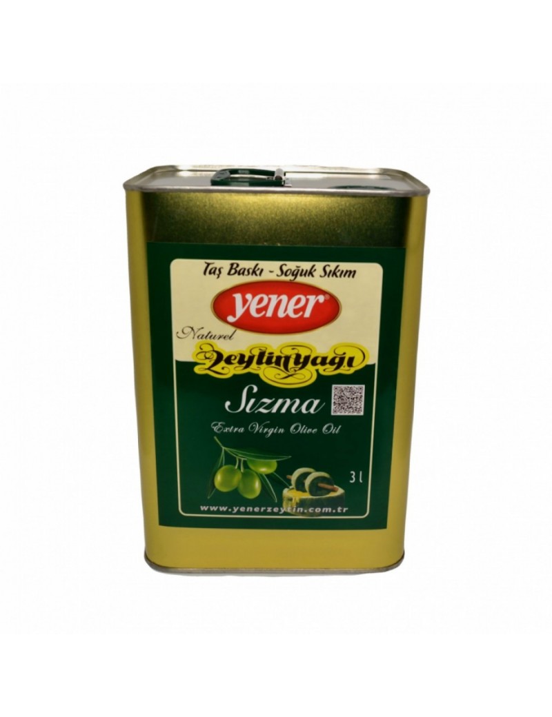 Taş Baskı Soğuk Sıkım Zeytinyağı 3 LT